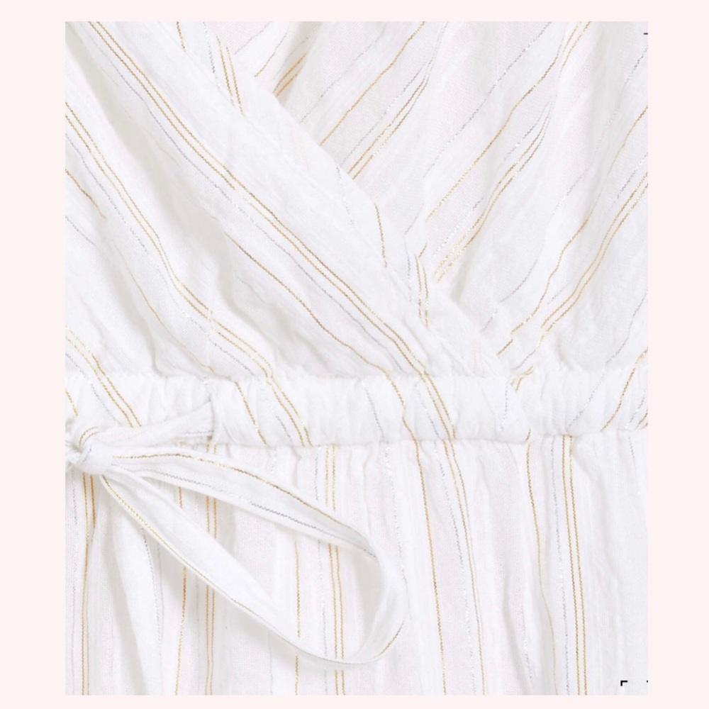 NWT LOFT Shimmer Stripe Strappy Pocket Dress - Picture 3 of 5
